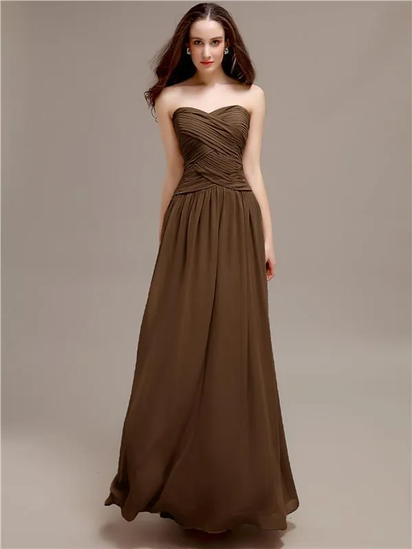 Sweetheart Long A-Line Bridesmaid Dresses