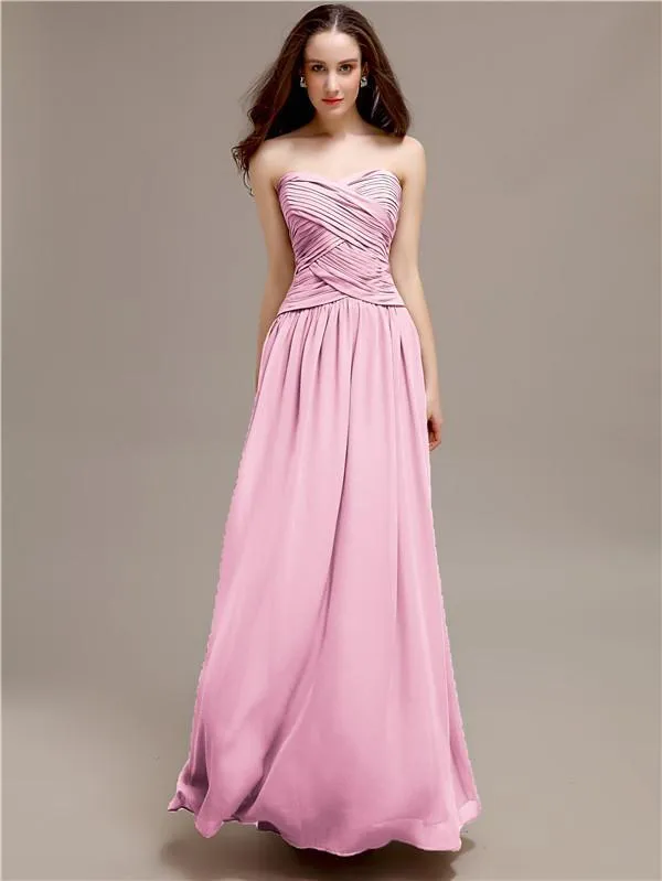 Sweetheart Long A-Line Bridesmaid Dresses