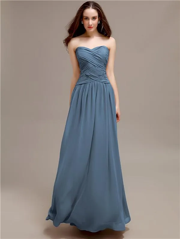 Sweetheart Long A-Line Bridesmaid Dresses