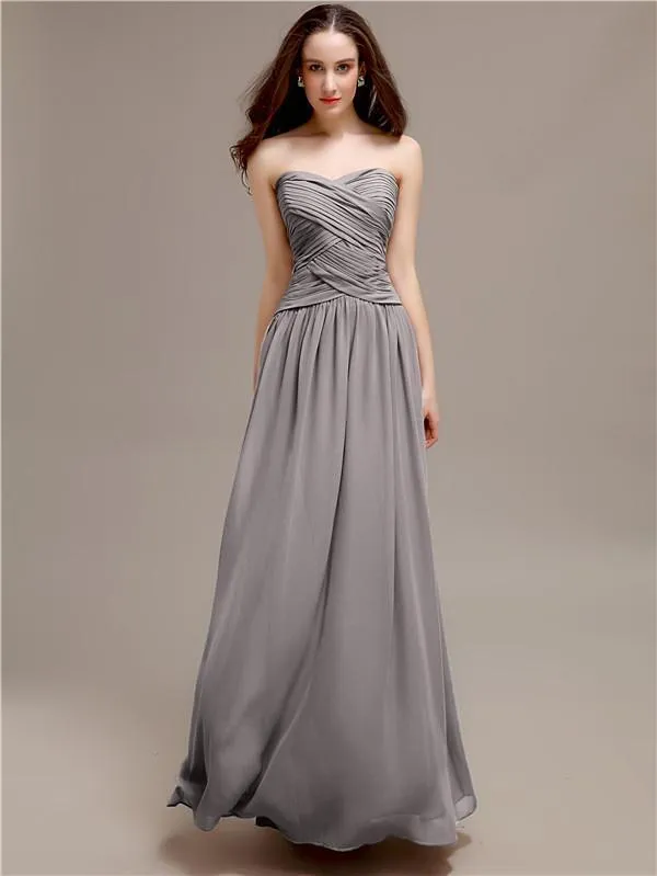 Sweetheart Long A-Line Bridesmaid Dresses