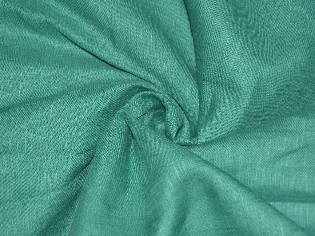 Teal Green Pure Linen Blazer 60 Lea Fabric