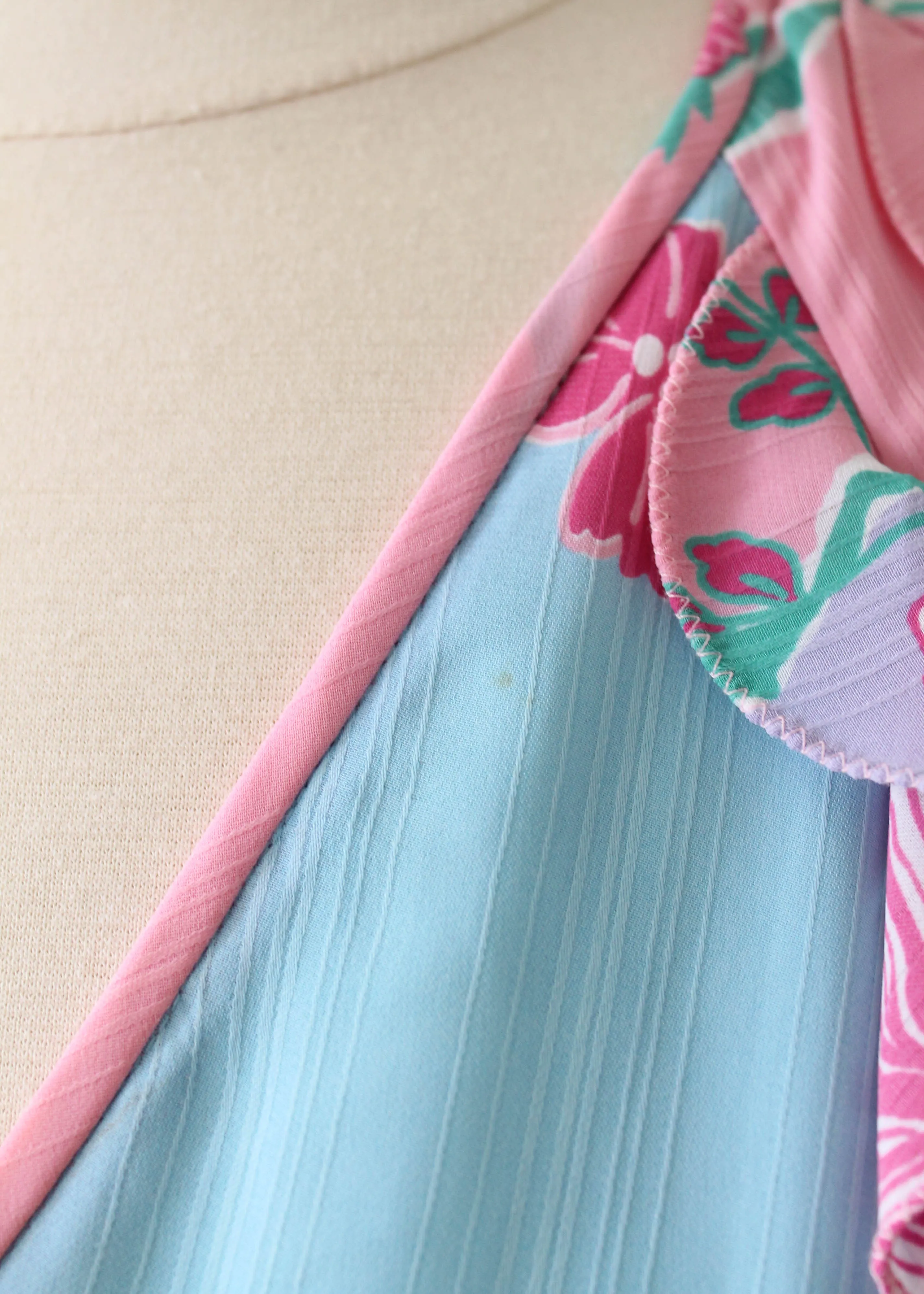 Vintage 1980s Diane Freis Pastel Flutter Dress