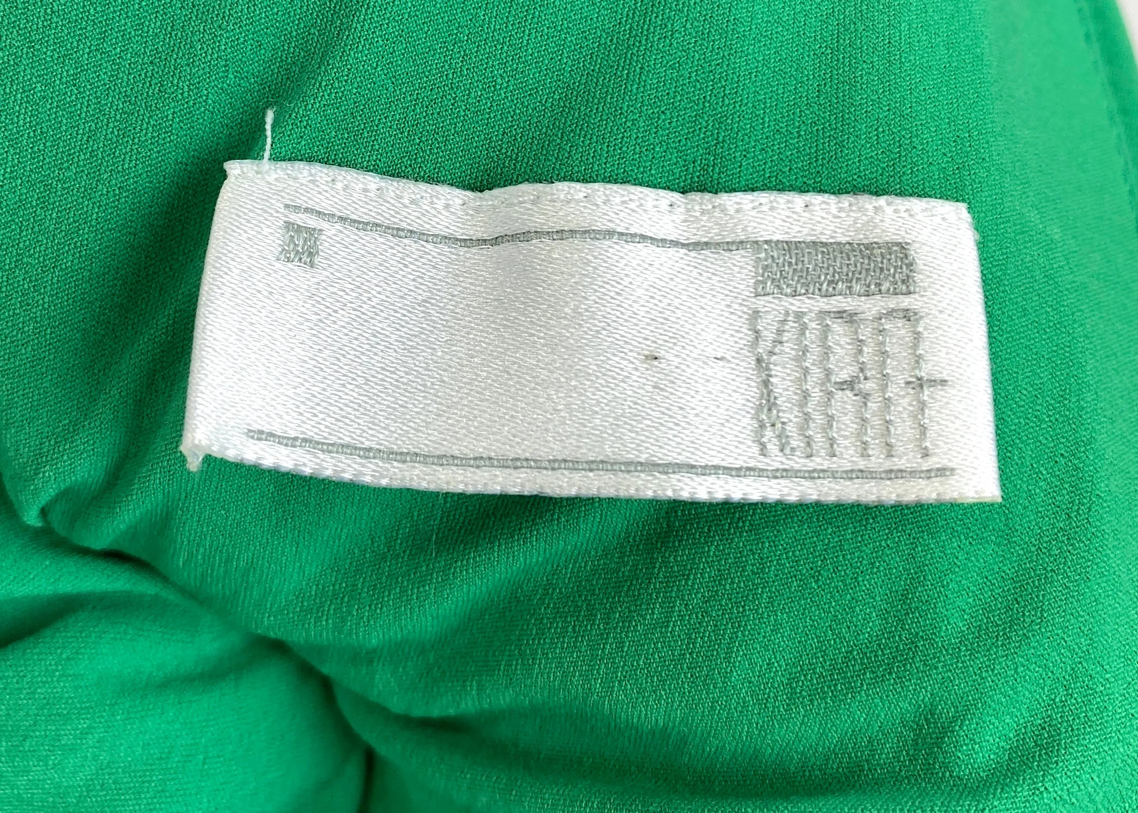 Vintage 1980s Kelly Green Ruched Jersey Dress, Medium