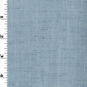 Vintage Blue Semi-Opaque Slub Woven Shirting Fabric