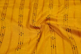 Yellow Stripes Yarn Dyed Viscose Blend Dobby Fabric